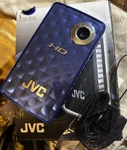 Jvc GC-FM1AU Hd Camera/ Color: Blue W/ Cord, Box, Manual, Strap No Sd Card Vg. Fixed Price $75.92.