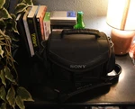 Sony Handycam Black Carry/shoulder Bag For Camcorder W/ Strap, Compartments. Fixed Price $15.00.