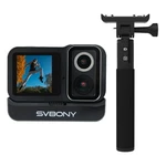 Svbony Svgo Action Camera Dual Lens Hd 4K 30FPS IPX8 Waterproof With Grip. Fixed Price $69.99.