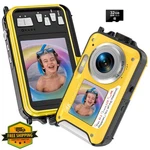 Yifecial Yellow 4K 64MP Waterproof Camera Underwater Selfie 16FT 32GB. Fixed Price $129.99.