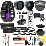 Complete Accessory Kit Lenses Backpack Filters Tripod For Sony FDR-AX53 4K. Fixed Price $165.02.