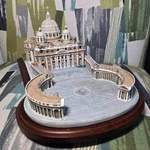 Danbury Mint The Vatican St. Peter's Basilica Model Sculpture With Wood Base. Fixed Price $174.00.