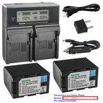 Kastar Battery Lcd Dual Fast Charger For Jvc GY-HC500SPCN GY-HC500UN GY-HC550UN. Fixed Price $39.99.