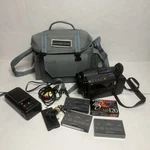 Hitachi VM-E25A 8MM Camcorder Vintage Video Camera W/ Controller (untested). Fixed Price $80.00.