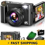 Actitop 4K Vlogging Camera With 180 Flip Screen & 32G Sd Card. Fixed Price $99.99.