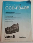 Sony Video Camera Recorder CCD-F340E Instruction Manual 8 Handycam. Fixed Price $31.36.