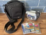 Panasonic VDR-D160 Handheld Mini Camcorder W Dvds & Case Untested No Batt. Fixed Price $14.52.