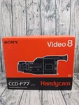 Sony Handycam (CCD-F77) Video 8 Camcorder W/ Case, Charger, Remote, Cords. Fixed Price $80.00.