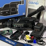 Vintage Sony Handycam CCD-F401 VIDEO8 Camcorder Set W/ Box & Manual. Fixed Price $36.99.