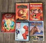 Disney Animated Dvd 5 Lot Big Hero 6, Dinosaur, Tinkerbell And The Lost Treasure. Fixed Price $18.67.