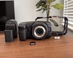 Blackmagic Design Pocket Cinema Camera 4K W/ Tilta Cage & 128GB Memory Card. Fixed Price $745.00.
