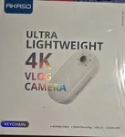Akaso Keychain 4K Ultra Hd Vlog Camera, Eis, Wi-fi, White, Handheld, Microsd. Fixed Price $40.99.