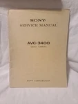 Sony Service Manual AVC-3400 Video Camera (pb 1972). Fixed Price $20.00.