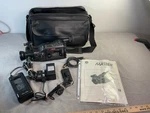 Minolta Master 8-308 Handheld 8X Optical Zoom Camcorder Bundle Powers On. Fixed Price $34.50.