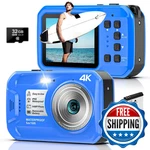 Yifecial 4K Underwater Camera 64MP 16FT Waterproof Digital 32GB Card. Fixed Price $83.65.