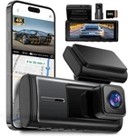 Goldensnake 4K Front & 1080P Rear Dash Cam 3.39" Ips Screen, Wi-fi, Night Vision. Fixed Price $67.99.