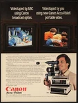 Canon Accu Vision VC-10A Portable Video Camera Vintage Print Ad 1983. Fixed Price $9.95.