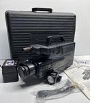 Hitachi VM-2400A Black Built-in Microphone Vhs Camcorder + Untested/parts. Fixed Price $35.00.