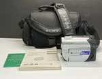 Vintage Sony Handycam DVR-DVD108 40X Zoom Zeiss Lens W/ Case Used. Fixed Price $46.00.
