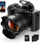8K Digital Camera 88MP Wifi Vlogging With Dual Lens & 64GB Card. Fixed Price $299.99.