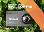 Onreal Native 4K Waterproof Action Camera W/ Image Stabilization & 2.45" Lcd. Fixed Price $129.99.