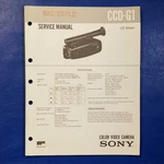 Sony CCD-G1 Service Manual Original Paper Oem Repair Guide Usa. Fixed Price $106.75.
