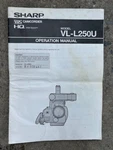 Rare Vintage Original Sharp Vhs Camcorder Model VL-L250U Operator Manual. Fixed Price $26.99.