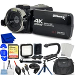 Ultimaxx 4K Ultra Hd 42MP Camcorder Video Vlog Camera With Led Light Bundle. Fixed Price $104.99.