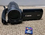Canon Vixia Hf M500 Full Hd Video Camera, Battery Sd Card. Charger Works. Fixed Price $88.99.