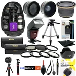 Sony Alpha A6600 Premium Hd 55MM Accessories Kit Lenses Tripod Backpack Flash. Fixed Price $284.48.