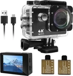 Camworld Action Camera, 4K 24MP Dual Screen Wifi Sports Waterproof. Fixed Price $26.99.
