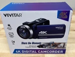 Vivitar 4K Ultra Hd Digital Camcorder Dvr E401 Black Nib. Fixed Price $45.00.