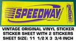 Speedway Motors Shop - Vintage Original Vinyl Decal Sticker Sheet Racing. Fixed Price $8.69.