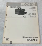 Sony BMC-500 BMC-550 Camera Recorder Operation Manual (1985). Fixed Price $14.95.