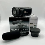 D100 Hd 1080P Video Camera With Microphone Kit Camcorder - Tested Working. Fixed Price $35.00.