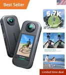 360 Weatherproof Action Camera - 5.7K Video With 1/2" 48MP Sensors, .... Fixed Price $349.50.