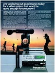 1985 Panasonic Print Ad, Portable Vhs Recorder Family Vacation Video Beach Kids. Fixed Price $13.50.