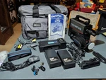 Huge Olympus Vhs Video Camcorder Camera Recorder VX-402 W/ Bag & Accesory Works. Fixed Price $110.88.