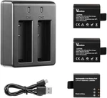 Action Camera Battery, Vemico 3X1050MAH Rechargeable Pg For. Fixed Price $25.21.