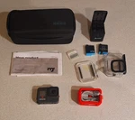 Gopro HERO8 Black Camera Accessory Bundle With Case, Batteries, Charger, Mounts. Fixed Price $175.00.