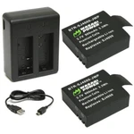 Wasabi Power Battery (2-PACK) And Dual Charger For Sjcam SJ4000, SJ5000. Fixed Price $19.99.