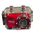 Vivitar Full 1080P Action Cam DVR786HD 60FPS 12 Megapixel Waterproof Case Red. Fixed Price $34.95.