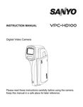 Sanyo Xacti VPC-HD100 Digital Camera Operating User Owner Instruction Manual. Fixed Price $29.99.