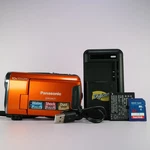 Panasonic SDR-SW21 12.0MP Compact Underwater Camcorder Ornage Tested Full Set. Fixed Price $135.40.