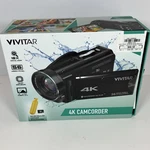Vivitar DVR4K-BLK Hd Blue Digital Video Camera W/wifi, Built In Night Vision. Fixed Price $40.50.