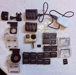 Gopro HERO4 Action Camera 15 Batteries 2 Chargers & Waterproof Cases Bundle. Fixed Price $119.00.