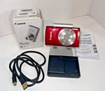 Canon Powershot Elph 180 20MP Digital Camera Red 8X Optical Zoom Battery,charger. Fixed Price $189.90.