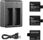 Action Camera Battery, 3X1050MAH Rechargeable Sports For. Fixed Price $25.92.