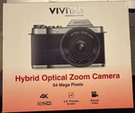 Vivitar Hybrid Optical Zoom Camera 64 Mega Pixels 4K Ultra Hd. Fixed Price $150.00.