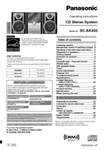 Panasonic SC-AK450 Cd Stereo System Owners Instruction Manual. Fixed Price $22.24.